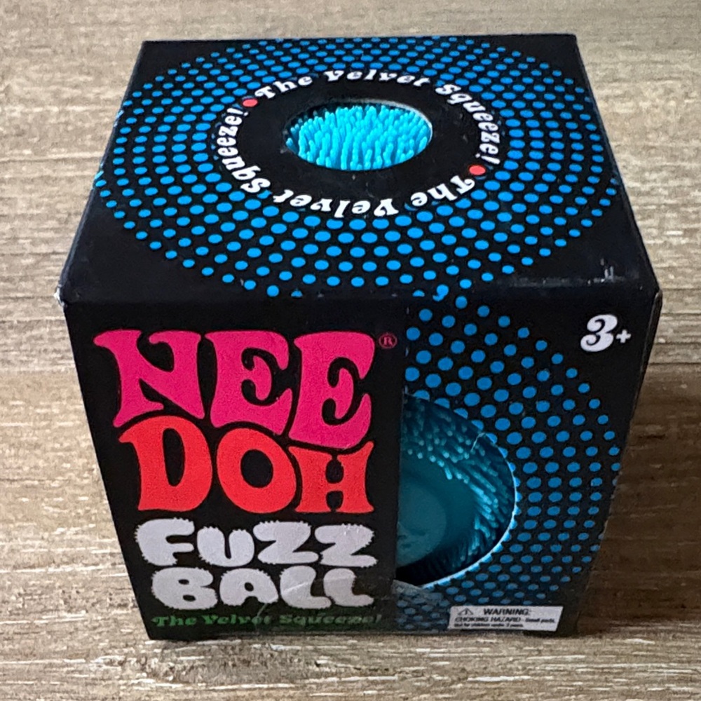 NeeDoh Fuzz Ball Kids Toy - Blue - Picture 3 of 3